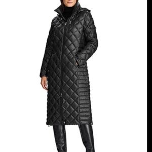 Lauren Ralph Lauren Women’s Black Quilted Down Maxi Coat XS *VGUC